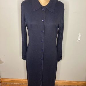 Vintage 1980s Lightweight Casual Corner Petite Sweater Dress Sz Sm